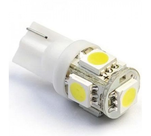 Светодиод W5W 12V 5SMD W2,1x9,5d белый ЛДД003-5-W