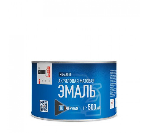 Краска банка KUDO акриловая серебро 1К 500мл.