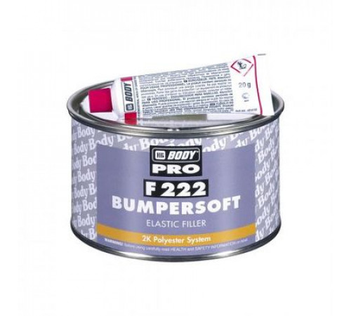 Шпатлевка BODY 222 BUMPERSOFT для пластика (черн.) (0,25кг) ~