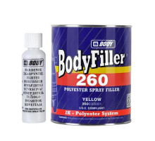 Шпатлевка жидкая Body 260 (1л)+отвердитель HB BODY 705 (50мл)~ ~