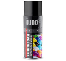 Краска акриловая тёмно-зелёная глянцевая RAL 6016 KUDO аэрозоль 520мл.