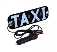 Знак TAXI светодиодный на 2х присосках на лобовое стекло 12В, 0,5Вт NG