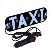 Знак TAXI светодиодный на 2х присосках на лобовое стекло 12В, 0,5Вт NG