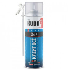 Клей-пена KUDO КЛЕИТ ВСЕ X6+ универсальный всесезонный 650 мл ~
