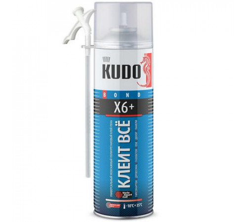 Клей-пена KUDO КЛЕИТ ВСЕ X6+ универсальный всесезонный 650 мл ~
