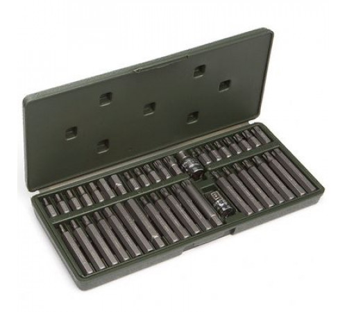 Набор вставок 40пр. 3/8 Torx+Spline+шестигранники (L=30 и 75 мм с переходниками 1/2 и 3/8) ДТ