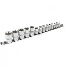Набор головок TORX 14предм 1/4 (Е4,Е5,Е6,Е7),3/8(Е 10,Е11,Е12,Е14),1/2(Е16,Е18,20,22,24) ДТ