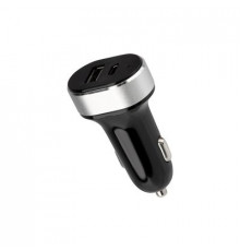 Разветвитель в прикуриватель 1USB-A+1Type-C, 3.1 A черная REXANT