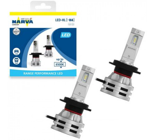 Лампы NARVA светодиод. H4 6000K Range Performance LED (к-т 2 шт.)