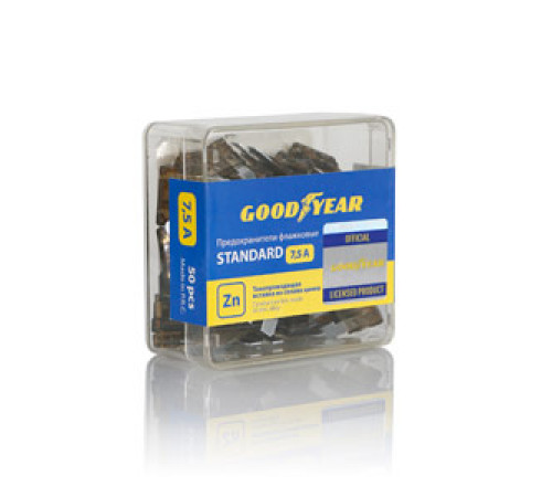 Предохранители флажковые пласт.Стандарт 50шт 15А Goodyear