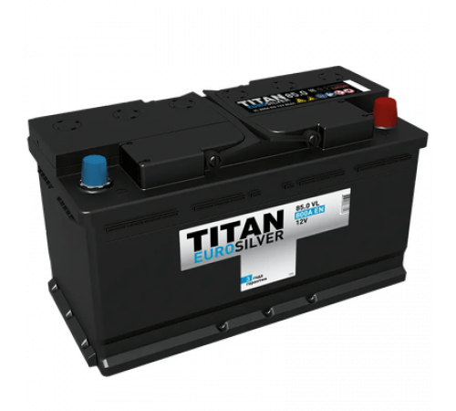 Аккумулятор TITAN EUROSILVER (6СТ-85.0) 800 мАч, R+ низкая (314 х 175 х 175)
