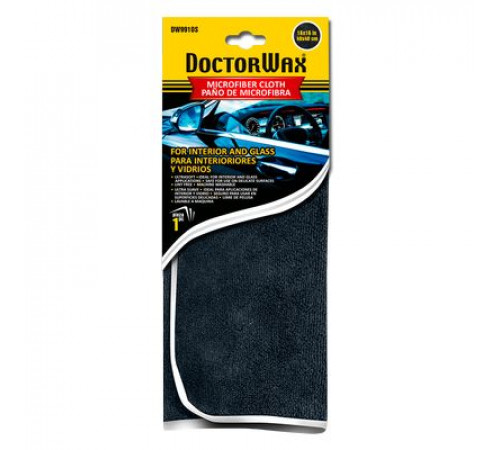 Салфетка Микрофибра для стекол и интерьера 40х40 см. DoctorWax 3шт.