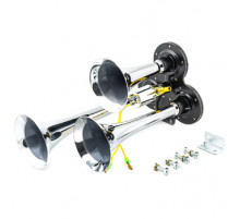 Сигнал пневматический 3-рожковый 24В хром 165/230/300MM TOPAUTO