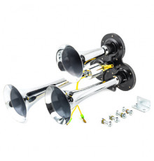 Сигнал пневматический 3-рожковый 24В хром 165/230/300MM TOPAUTO