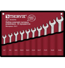 Набор ключей рожковых 10 шт. серии ARC в сумке, 6-24 мм, / THORVIK