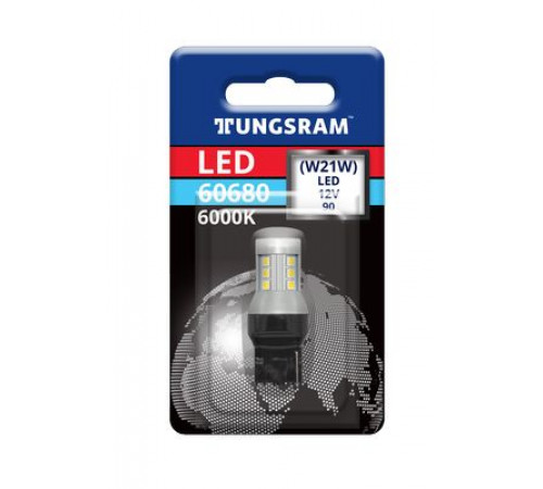 Светодиод W21 12V 3W LED W3x16d 6000К в блистере 390лм TUNGSRAM
