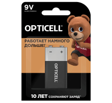 Элемент питания(батарейка) OPTICELL Basic 9V 6LR61/MN1604(крона) 1шт_