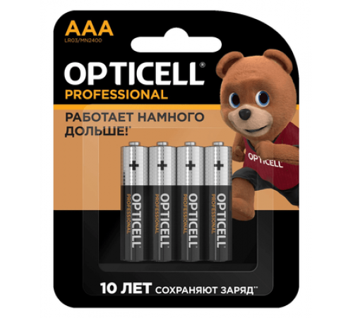 Элемент питания(батарейка) OPTICELL PROFESSIONAL AAA 4шт_