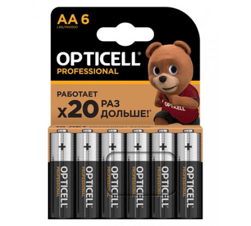 Элемент питания(батарейка) OPTICELL PROFESSIONAL AA 6шт