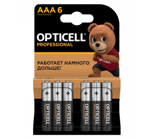 Элемент питания(батарейка) OPTICELL PROFESSIONAL AAA 6шт