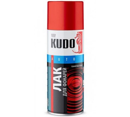 Лак для тонировки фонарей красный KUDO аэрозоль 520мл