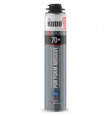 Пена полиуретановая монтажная KUDO PUR FOAM ABSOLUT 70+, проф., до -25С, вых. до 70 л, 1000 мл~ ~