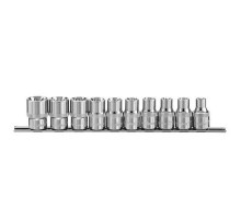 Набор головок TORX 10предм 1/2 на держателе, внешний TORX, E8-E24, 10 предметов / OMBRA