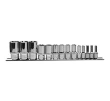 Набор головок TORX 14пр. глубоких 1/4", 3/8", 1/2"DR на держателе, внешний, E4-E24