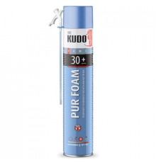 Пена полиуретановая монтажная KUDO PUR FOAM 30+, всесезонная, выход до 30 л., 1000 мл ~