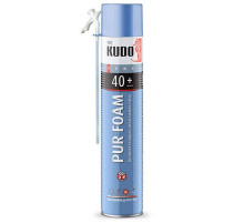 Пена полиуретановая монтажная KUDO PUR FOAM 40+, всесезонная, выход до 40 л., 1000 мл ~