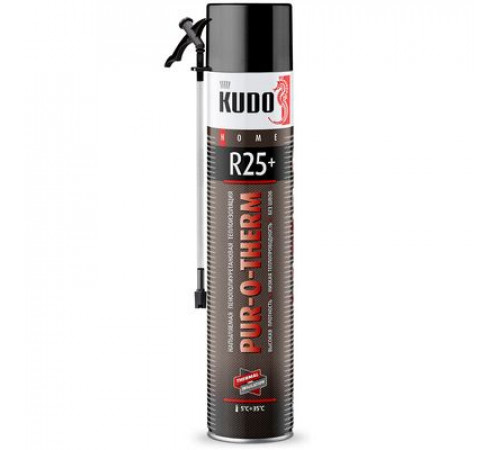 Теплоизоляция напыляемая пенополиуретановая бесшовная KUDO PUR-O-THERM R25+, 1000 мл ~