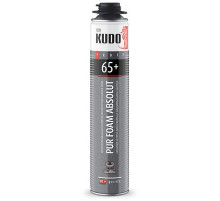 Пена полиуретановая монтажная KUDO PUR FOAM ABSOLUT 65+, под пистолет, выход до 65 л, 1000 мл ~