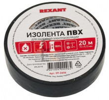 Изолента ПВХ KRANZ 0.13х15 мм, 20 м, черная _