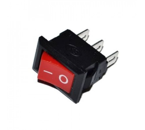 Выключатель-клавиша 12V 15А (3с) ON-OFF красный  с подсветкой  Mini  REXANT