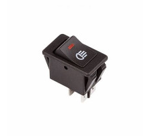 Выключатель-клавиша 12V 35А (4с) ON-OFF  с красной LED подсветкой  REXANT