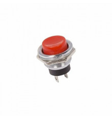 Выключатель-кнопка  металл 250V 2А (2с) ON-OFF  Ø16.2  красная  REXANT