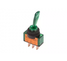 Тумблер 12V 20А (3c) ON-OFF однополюсный  с зеленой подсветкой  REXANT