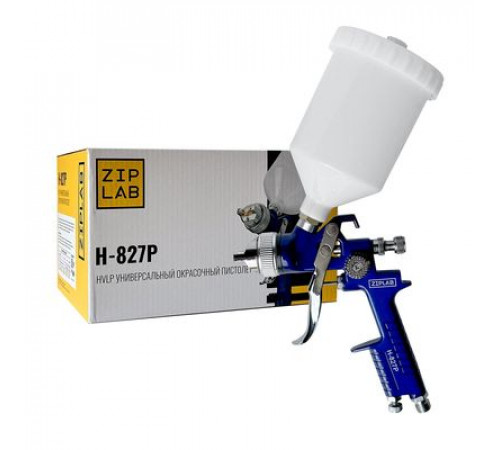 Краскопульт ZIP LAB H827P, 1.3 mm, пластиковый бачок 10140