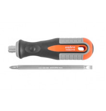 Отвертка комб. двусторонняя ROUND GRIP, РН2,SL6x100 мм / OMBRA