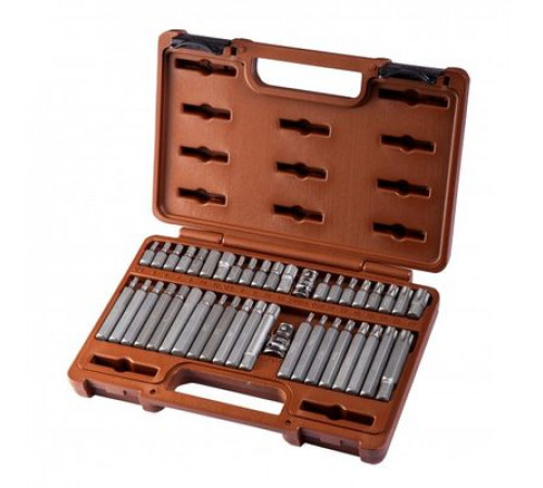 Набор вставок-бит и переходников 3/8", 1/2"DR, 42 предмета / OMBRA