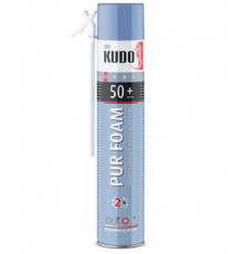 Пена полиуретановая монтажная KUDO PUR FOAM 50+, всесезонная, выход до 50 л., 1000 мл ~
