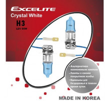 Лампы H3 12V 55W PK22s Crystal White Excelite к-т Ю.Корея