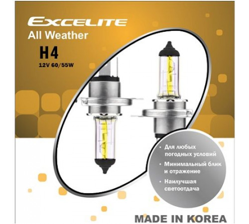 Лампы H4 12V 60/55W P43t All Weather Excelite к-т Ю.Корея