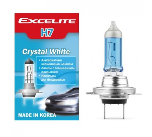 Лампа H7 12V 55W PX26d Crystal White Excelite Ю.Корея