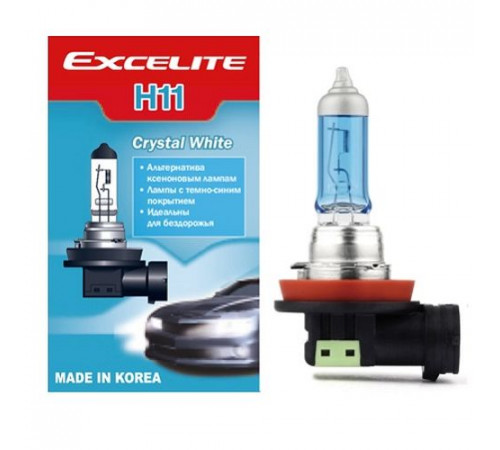 Лампа H11 12V 55W PGJ19-2 Crystal White Excelite Ю.Корея