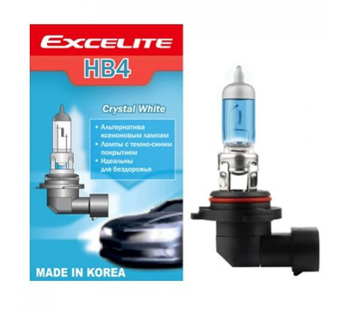 Лампа HB4(9006) 12V 55W P22d Crystal White Excelite Ю.Корея