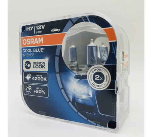 Лампы H7 12V 55W +100% 5000К CBN Eurobox OSRAM