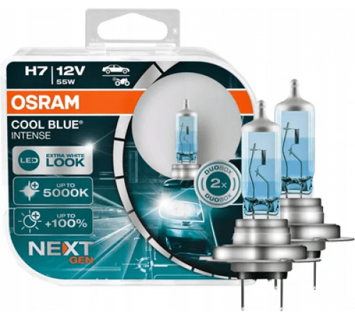 Лампы H7 12V 55W +100% 5000К CBN Eurobox OSRAM