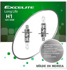 Лампы H1 12V 55W P14,5s Long Life Excelite к-т Ю.Корея
