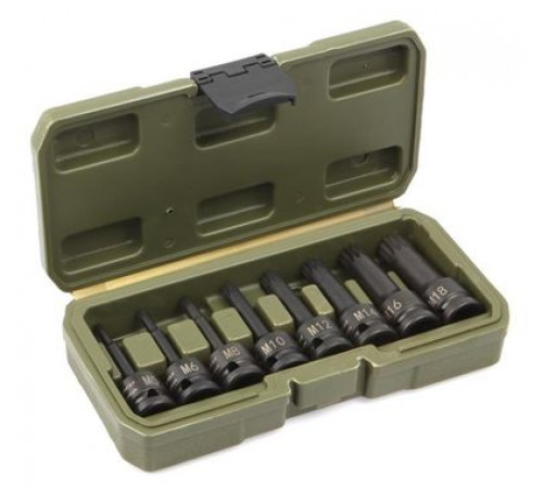 Набор бит-головок ударных 1/2'' Spline, 8 шт. (М5 - М18) ДТ